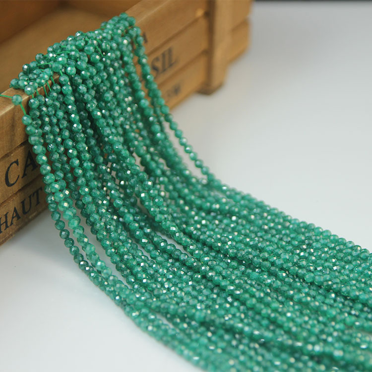 Mărgele rotunde, fațetate, cu gaură dreaptă – mărgele spacer semi-finish pentru bijuterii DIY (colier și brățară)