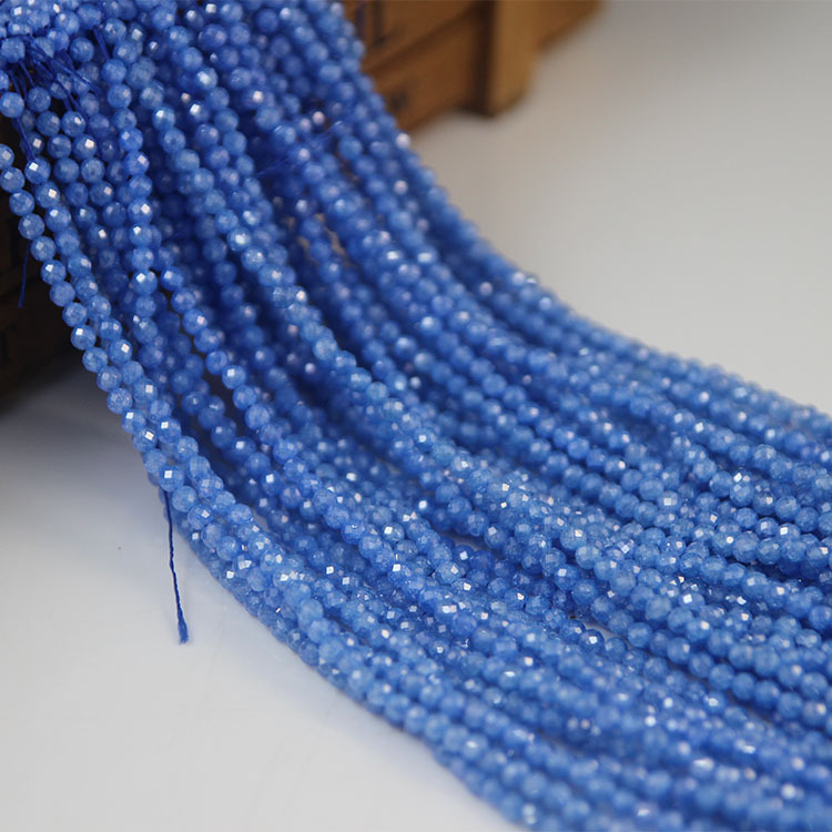 Mărgele rotunde, fațetate, cu gaură dreaptă – mărgele spacer semi-finish pentru bijuterii DIY (colier și brățară)