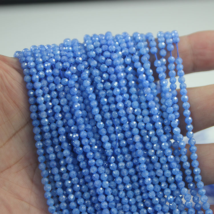 Mărgele rotunde, fațetate, cu gaură dreaptă – mărgele spacer semi-finish pentru bijuterii DIY (colier și brățară)