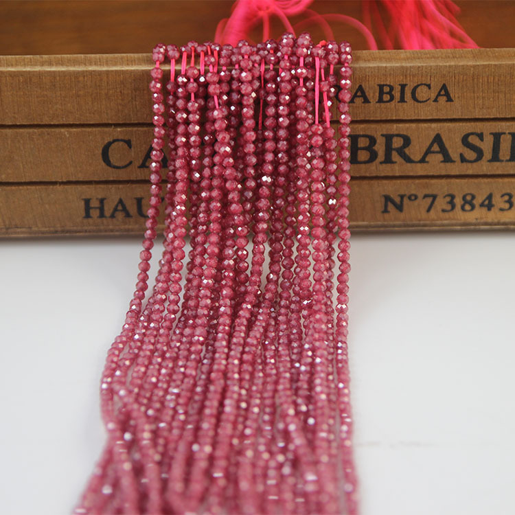 Mărgele rotunde, fațetate, cu gaură dreaptă – mărgele spacer semi-finish pentru bijuterii DIY (colier și brățară)