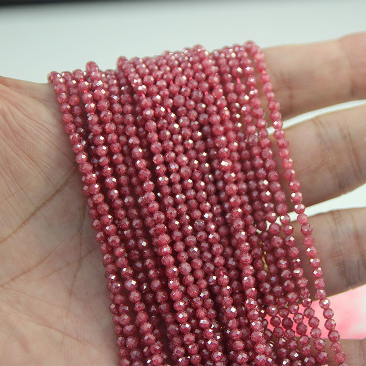 Mărgele rotunde, fațetate, cu gaură dreaptă – mărgele spacer semi-finish pentru bijuterii DIY (colier și brățară)