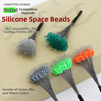 Silicone zvejas pērles – pret savēršanos, pastiprinātas dziļā zvejā (materiāls: silikons; iepakojums 100 gab.)