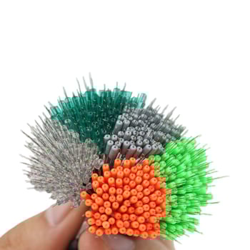 Silicone zvejas pērles – pret savēršanos, pastiprinātas dziļā zvejā (materiāls: silikons; iepakojums 100 gab.)