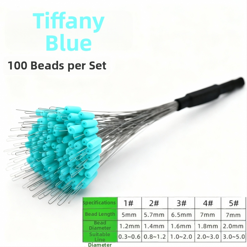 Silicone zvejas pērles – pret savēršanos, pastiprinātas dziļā zvejā (materiāls: silikons; iepakojums 100 gab.)