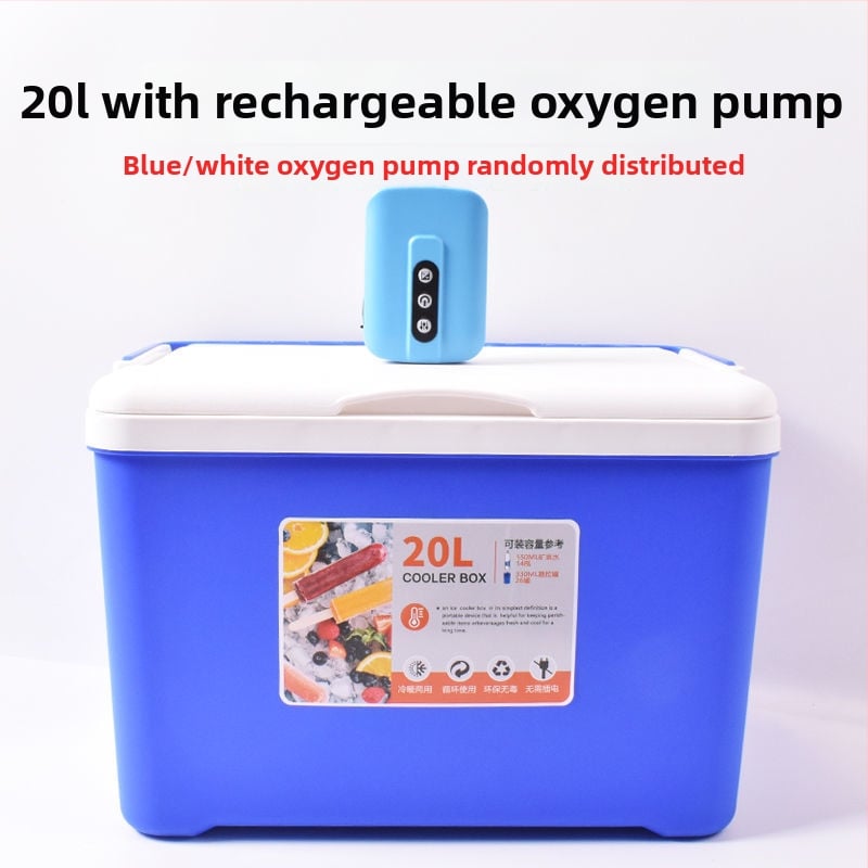 Box na ryby pre krevety s oxigénovou pumpou, z plastu, kapacita 80+, vyrobené v Číne