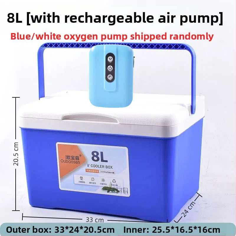 Zvejas kaste garnelēm ar skābekļa pumpu, plastmasas, jauda 80+, ražots Ķīnā