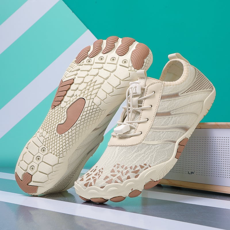 Ūdens kurpes ar pieciem pirkstiem upes izpētei – Universālas, zemais augšējais, pretslīdējoša gumijas zole, augšdaļā gaisa slānis