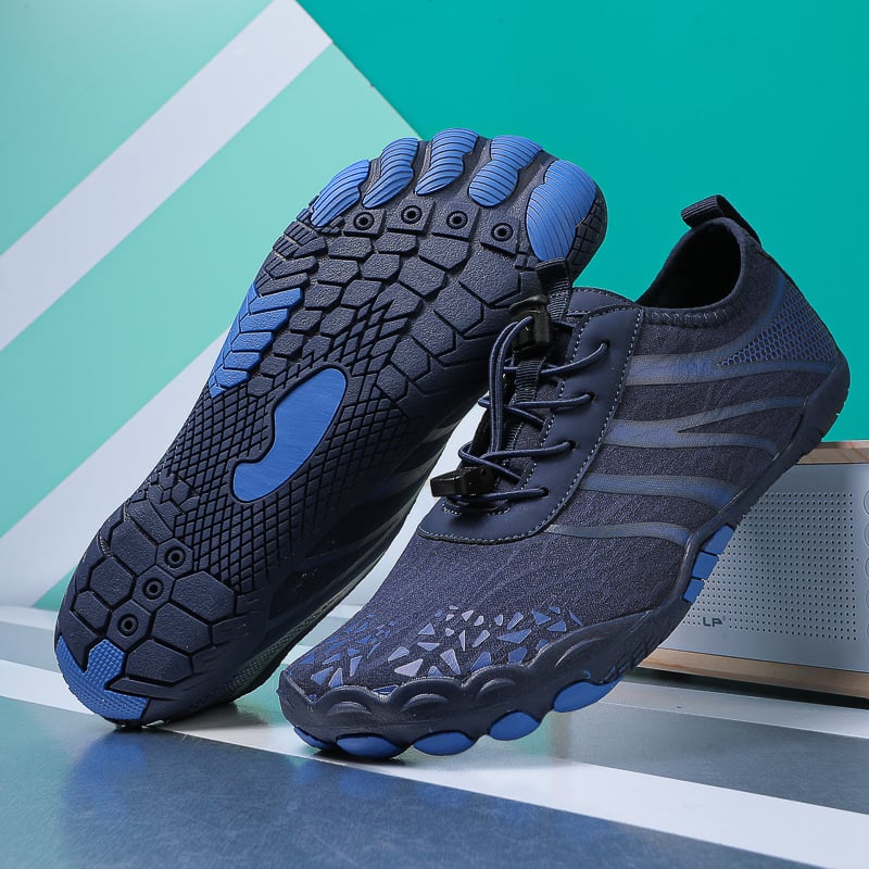 Ūdens kurpes ar pieciem pirkstiem upes izpētei – Universālas, zemais augšējais, pretslīdējoša gumijas zole, augšdaļā gaisa slānis