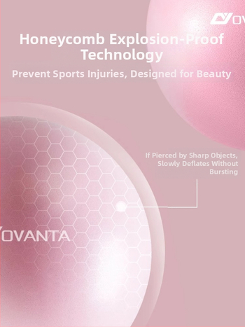 Ovanda PVC jogos kamuolys dubens dugno treniravimui, suaugusiems, po gimdymo atsigavimas, kūno centro pusiausvyra, 70 g