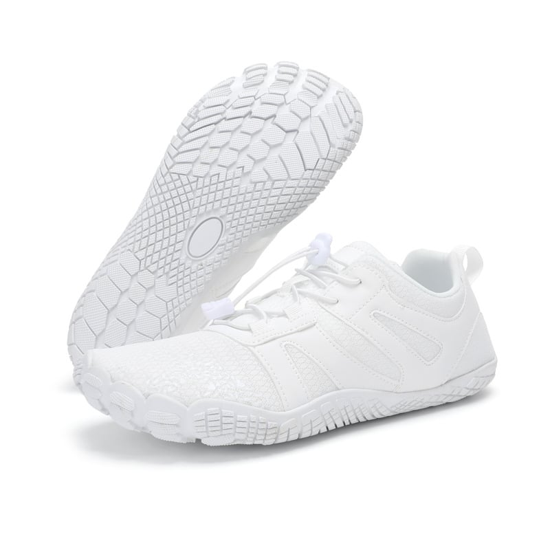 Unisex penkių pirštų žygiavimo batai, kvėpuojantis vidus iš tinklo, žemas viršus, užtrauktis su elastine juosta, atspari guminei padas