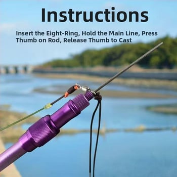 Garā zvejas līnijas palaidējs ar garu darbības diapazonu, tērauda adatas tipa, vienkāršs apaļas galvas dizains (Kods: Civet cat; Zīmols: Bez zīmola)