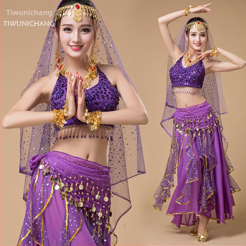 Suaugusiųjų moterų pilvo šokių kostiumas — vientisas spalva, 120D encrypted chiffon, poliesterio 80% + 10% antrinis komponentas, pamušalas 10%