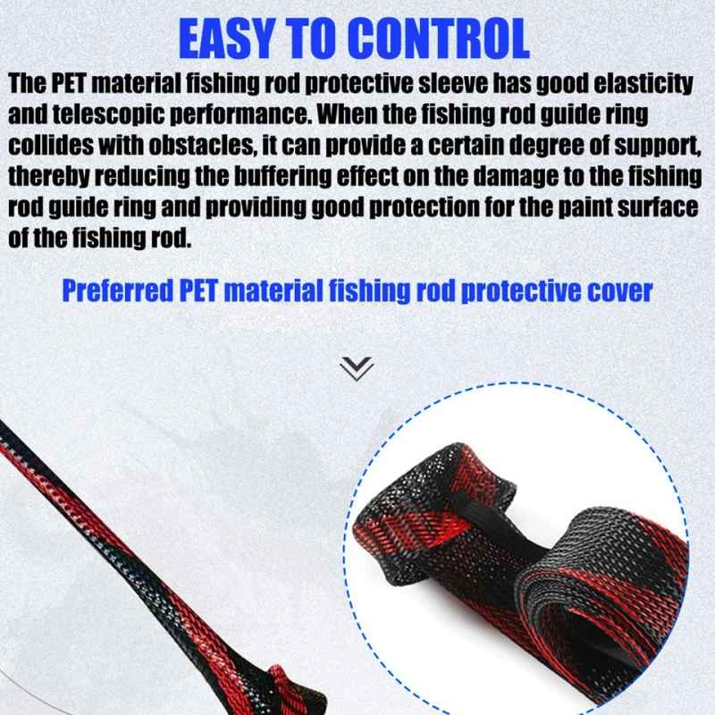 Rocklure makšķerēšanas somiņa ar pavadu, teleskopisks tīkla aizsarglādiņš, PET materiāls