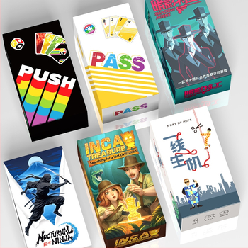 Joc de cărți pentru bord: Ninja Night Kill, Comoara Inca, joc casual de petrecere pentru construire de echipă și cooperare în multiplayer, din hârtie