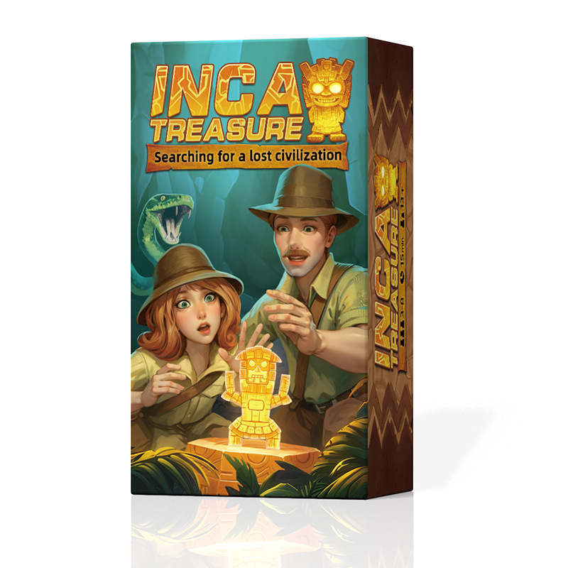 Joc de cărți pentru bord: Ninja Night Kill, Comoara Inca, joc casual de petrecere pentru construire de echipă și cooperare în multiplayer, din hârtie