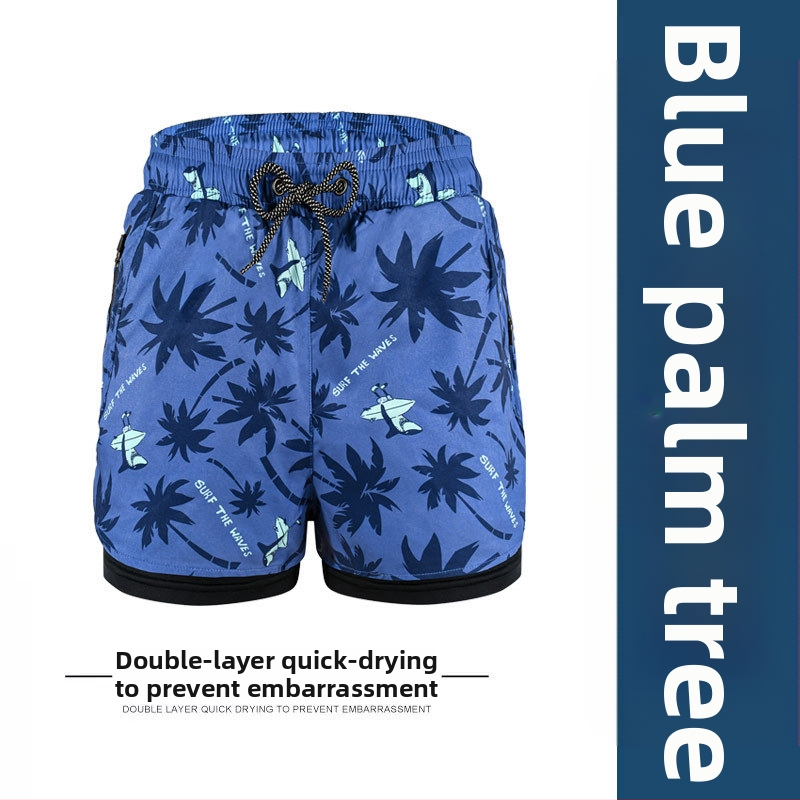 Vīriešu peldkostīms bokseru stilā ar divslāņu konstrukciju, ātri žūstoši, plus izmērs