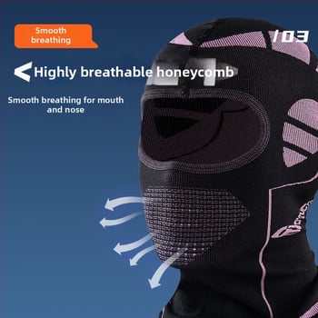 Ziemas velosipēdu pilnībā aizsargājoša sejas maska — fleece audums, universāla, zīmols Excellent riding star, noliktavā