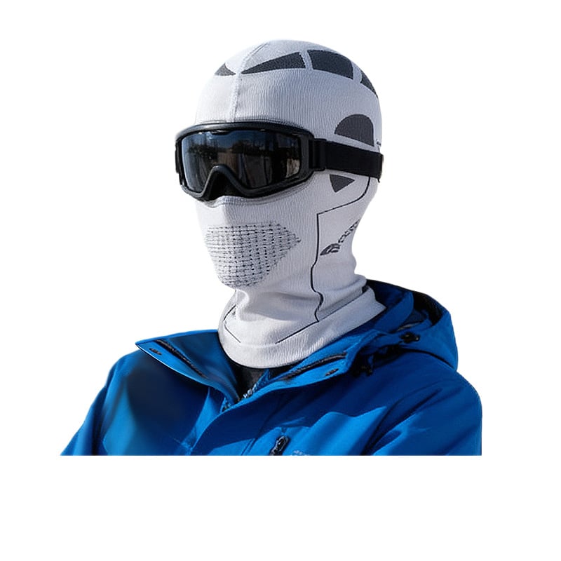 Ziemas velosipēdu pilnībā aizsargājoša sejas maska — fleece audums, universāla, zīmols Excellent riding star, noliktavā