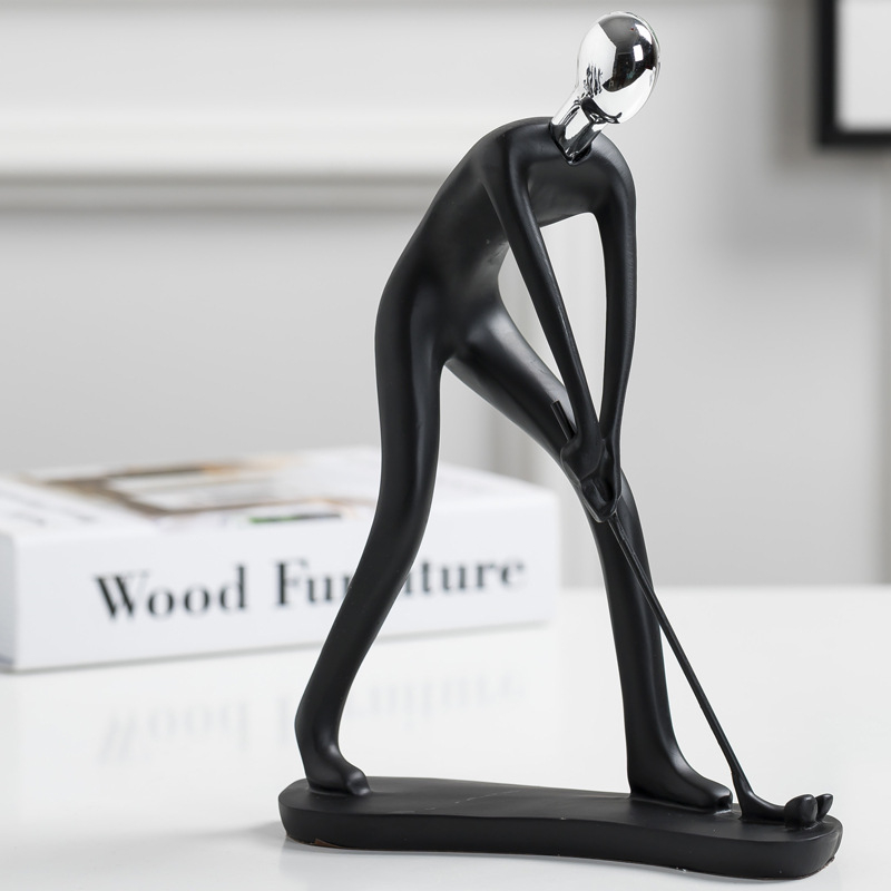 Dekorativna figura za vino ormarić, moderan minimalistički stil, smola