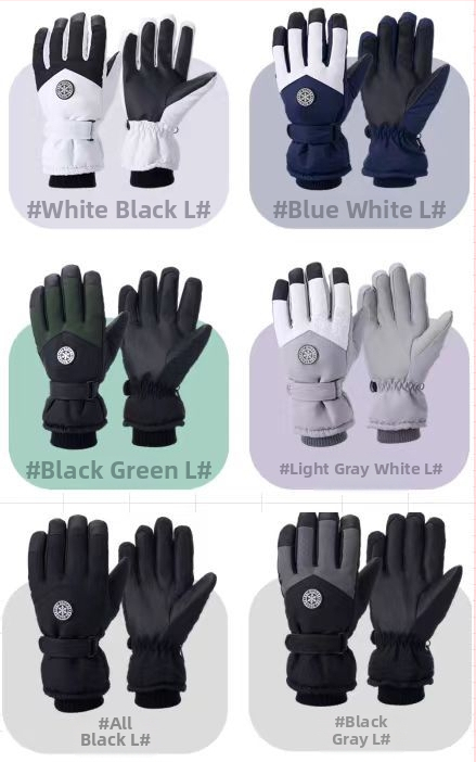 Slēpošanas cimdi no Oxford auduma, silti, ūdensnecaurlaidīgi, ar skārienjutīgu ekrānu