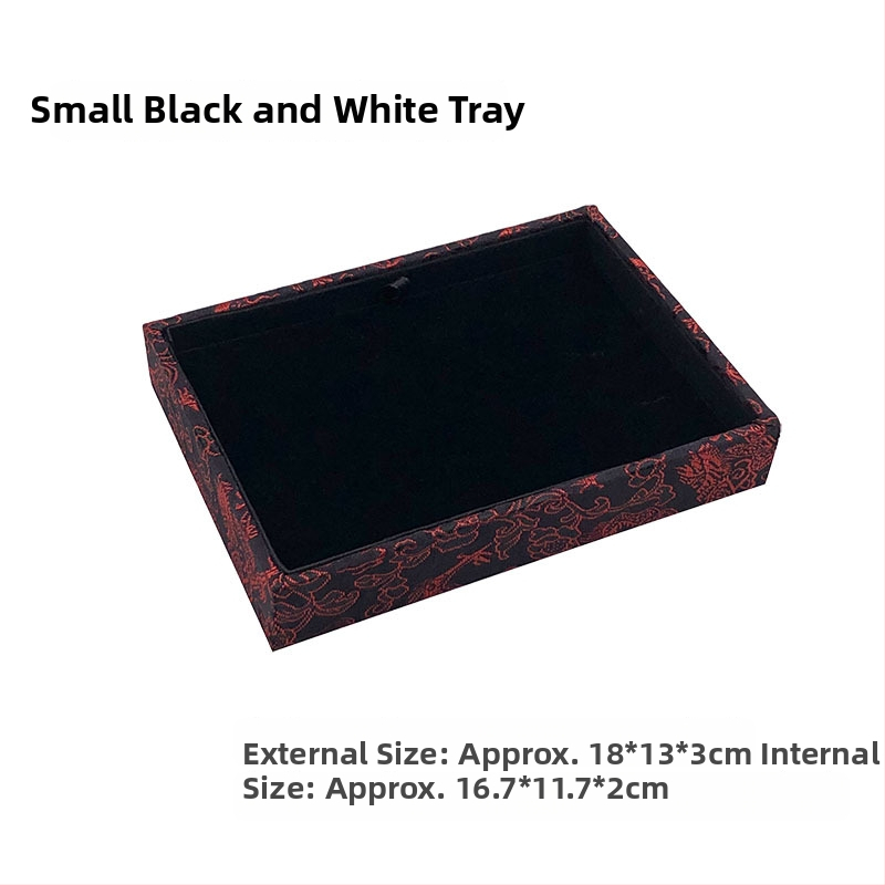 Vienas daļas juvelierizstrādājumu demonstrēšanas plāksne ar 125 nodalījumiem; materiāls: presēta koka plāksne; antīkā stilā; savienojuma konstrukcija