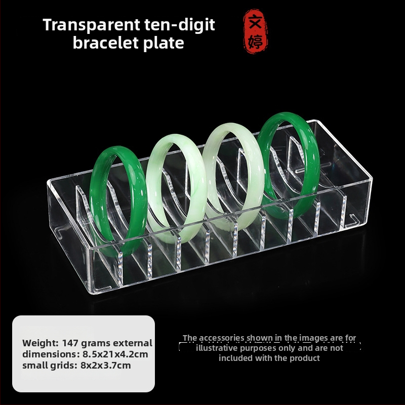 Visu vienā rotaslietu displeja statīvs ar caurspīdīgu akrila korpusu un koka pamatu, vienu līmeni, augstas kvalitātes stils