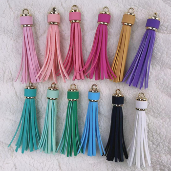 Īdas tassel atslēgu piekārums no KANGHAI | piemērots atslēgu ķēdēm, somām, rotaslietām un automašīnu piekariem | Materiāls: Āda