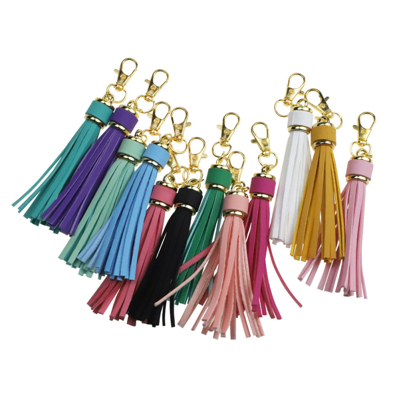 Īdas tassel atslēgu piekārums no KANGHAI | piemērots atslēgu ķēdēm, somām, rotaslietām un automašīnu piekariem | Materiāls: Āda