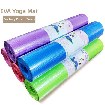 EVA jogas paklājs ar reljefa kamuflāžas rakstu, biezums 3–10 mm, pretslīdēšanas un mitrumizturīgs, piemērots jogai, fitnessam un dejām