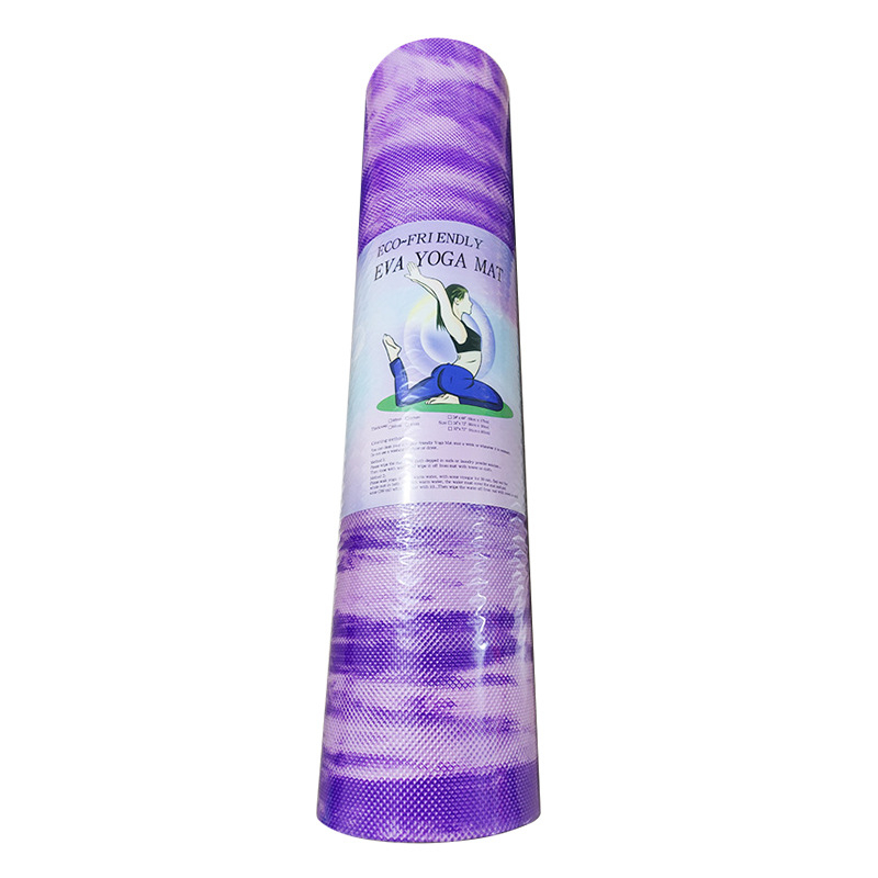 EVA jogas paklājs ar reljefa kamuflāžas rakstu, biezums 3–10 mm, pretslīdēšanas un mitrumizturīgs, piemērots jogai, fitnessam un dejām