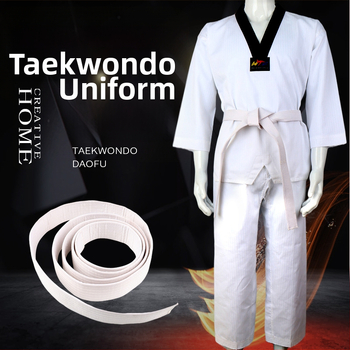 Taekwondo uniforma, unisex za odrasle i djecu, trening odjeća s pamukom podstavom, tkanina poliester-pamuk, tolerancija 0,1 cm