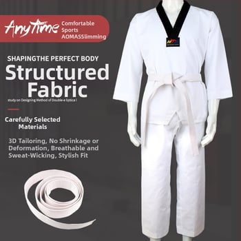 Taekwondo uniforma, unisex za odrasle i djecu, trening odjeća s pamukom podstavom, tkanina poliester-pamuk, tolerancija 0,1 cm