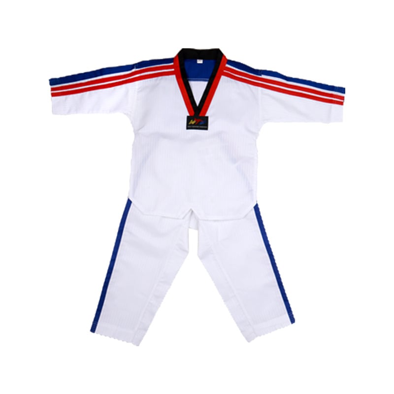 Taekwondo uniforma, unisex za odrasle i djecu, trening odjeća s pamukom podstavom, tkanina poliester-pamuk, tolerancija 0,1 cm