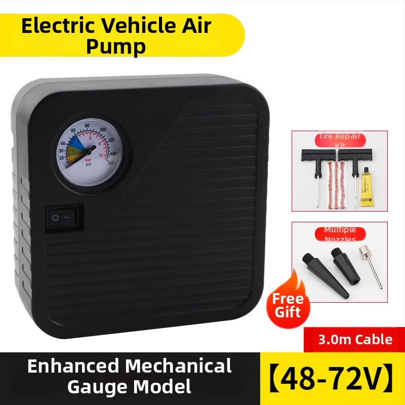 Baterijomis maitinama oro siurblys transporto priemonėms, nešiojamas, 48–72V, 120W, oro srautas 35 L/min, kabelio ilgis 3 m, svoris 1 kg