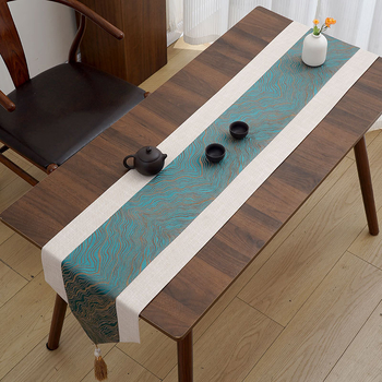 Steag pentru masă - runner modern de lux pentru masă de ceai, covor de masă lung (Material: Amestecat; Componenta principală a țesăturii: Alt; Stil: Alt; Categoria: Steag pentru masă)