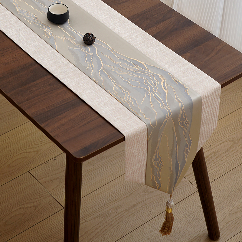 Steag pentru masă - runner modern de lux pentru masă de ceai, covor de masă lung (Material: Amestecat; Componenta principală a țesăturii: Alt; Stil: Alt; Categoria: Steag pentru masă)