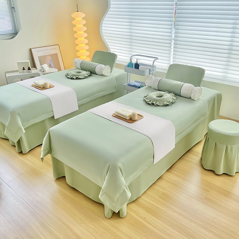 Prekrivač za krevet za kozmetički salon, četiri komada u laganom luksuznom stilu (Materijal: Dutch; Pletenje: Twill; Tisak i boja: Reaktivni tisak i bojanje; Težina: 2000–2500 g; Sezone: sve sezone)