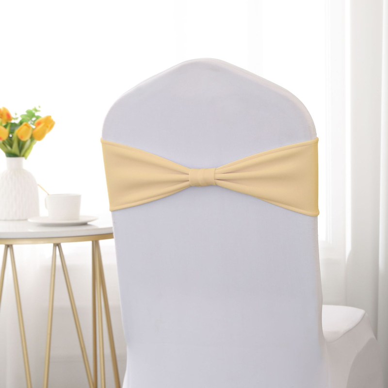 Krēsla muguras siksna ar bow bez saitēm – Poliesters, viesnīcu stils, Solan