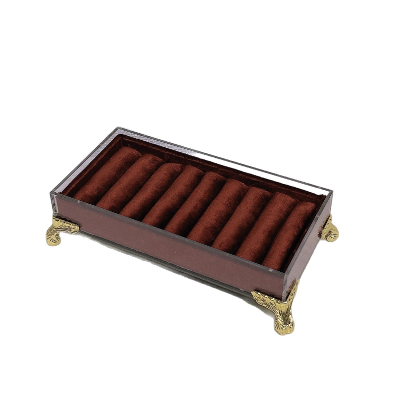 Akrila rotaslietu izstādīšanas statīvs — viengabala dizains, savienojuma konstrukcija, mākslinieciskais stils, Jin xiao, vasara 2024