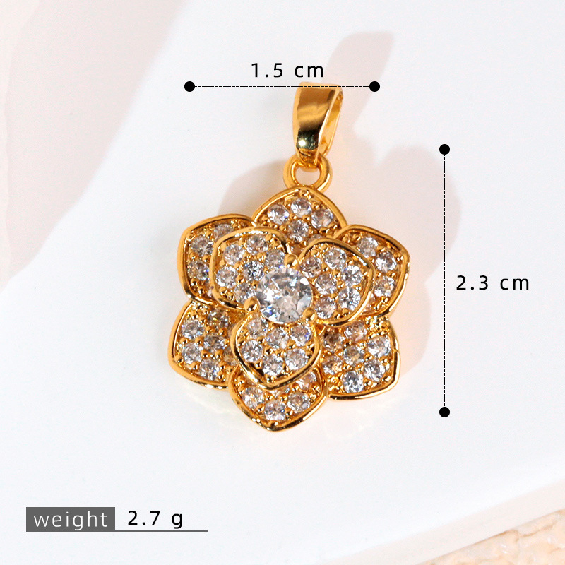 Colier cu pandantiv rotativ din cupru, floare de soare, formă de floare și frunză, electroplacare, stil natură