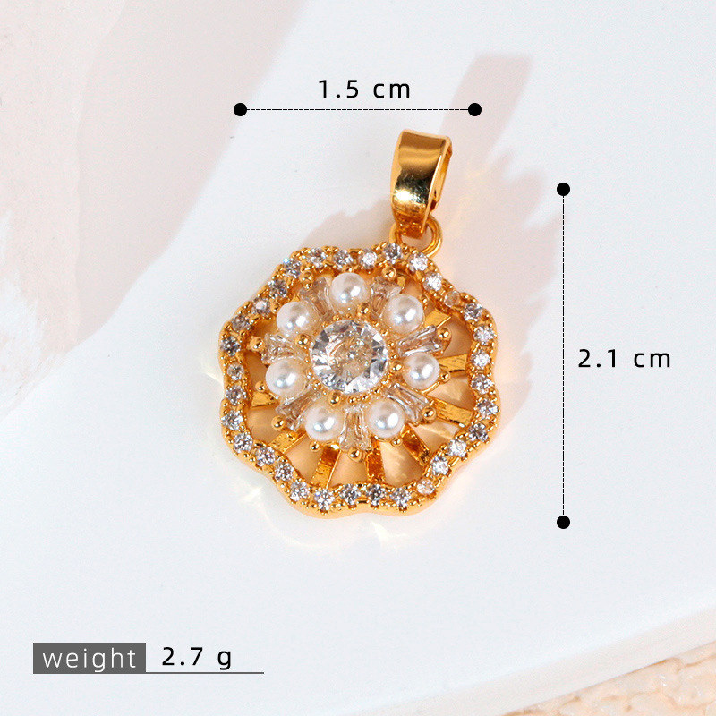 Colier cu pandantiv rotativ din cupru, floare de soare, formă de floare și frunză, electroplacare, stil natură