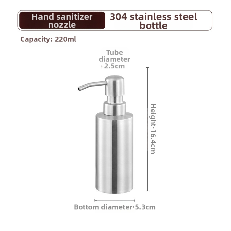 Muilo dozatorius iš 304 nerūdijančio plieno, rankinis paspaudimo mechanizmas, stalinis tvirtinimas, šiuolaikiškas minimalistinis stilius, elektroplakavimo apdaila