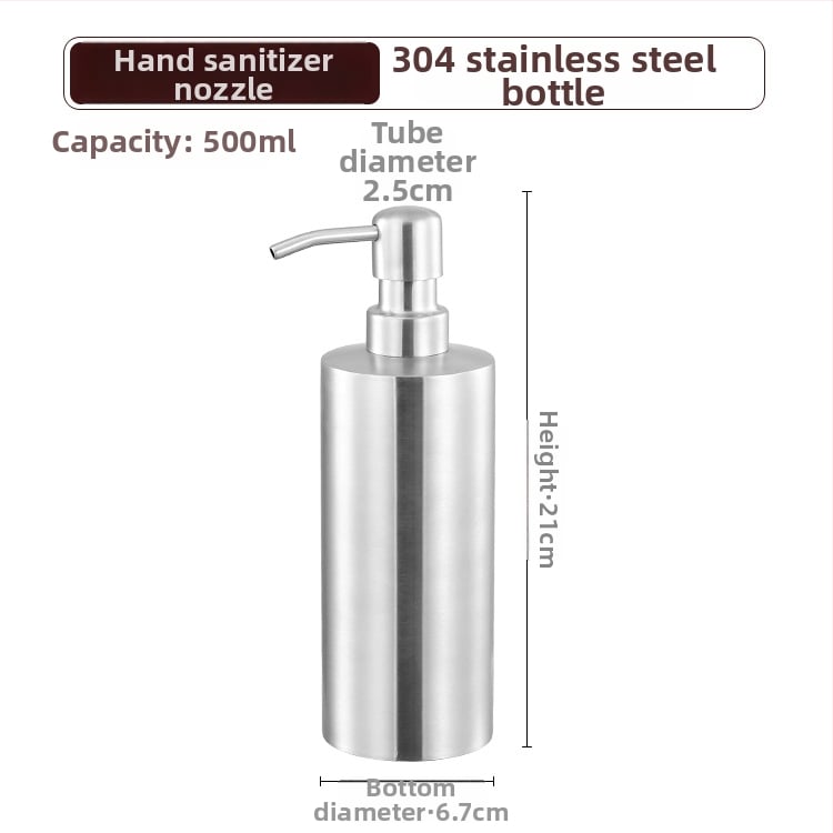 Muilo dozatorius iš 304 nerūdijančio plieno, rankinis paspaudimo mechanizmas, stalinis tvirtinimas, šiuolaikiškas minimalistinis stilius, elektroplakavimo apdaila