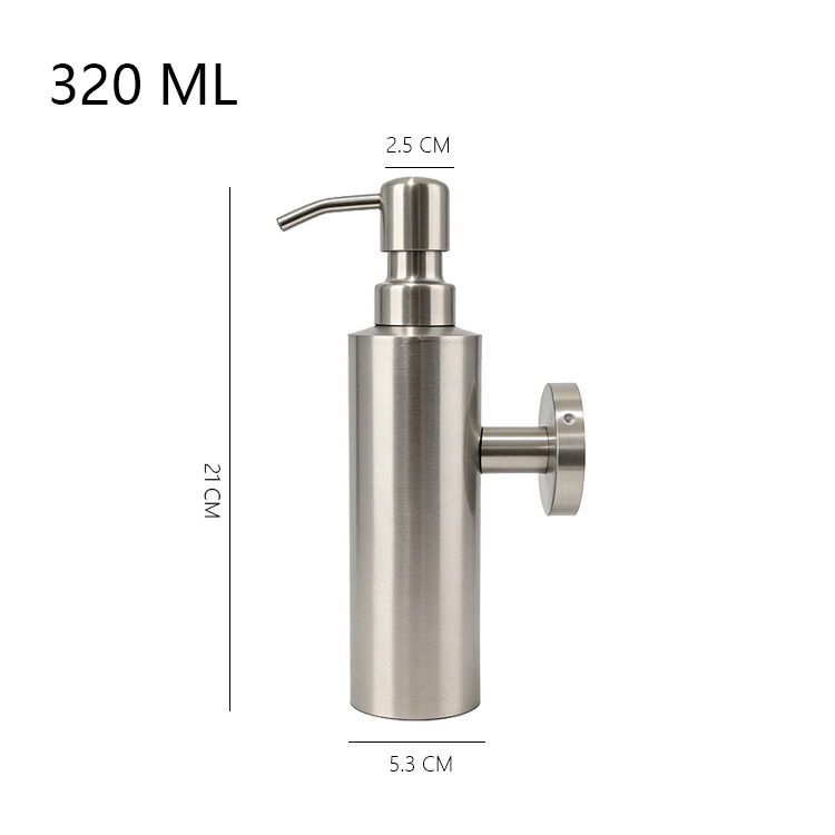 Muilo dozatorius iš 304 nerūdijančio plieno, rankinis paspaudimo mechanizmas, stalinis tvirtinimas, šiuolaikiškas minimalistinis stilius, elektroplakavimo apdaila