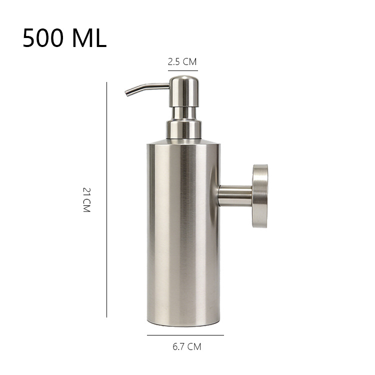 Muilo dozatorius iš 304 nerūdijančio plieno, rankinis paspaudimo mechanizmas, stalinis tvirtinimas, šiuolaikiškas minimalistinis stilius, elektroplakavimo apdaila
