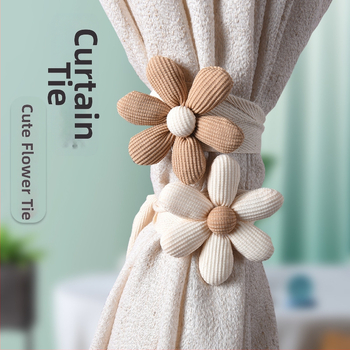 Aizkaru josta ar spriegojumu, korejiešu stila ziedu dizains, no auduma, pielāgojama, mūsdienīgs minimālisms