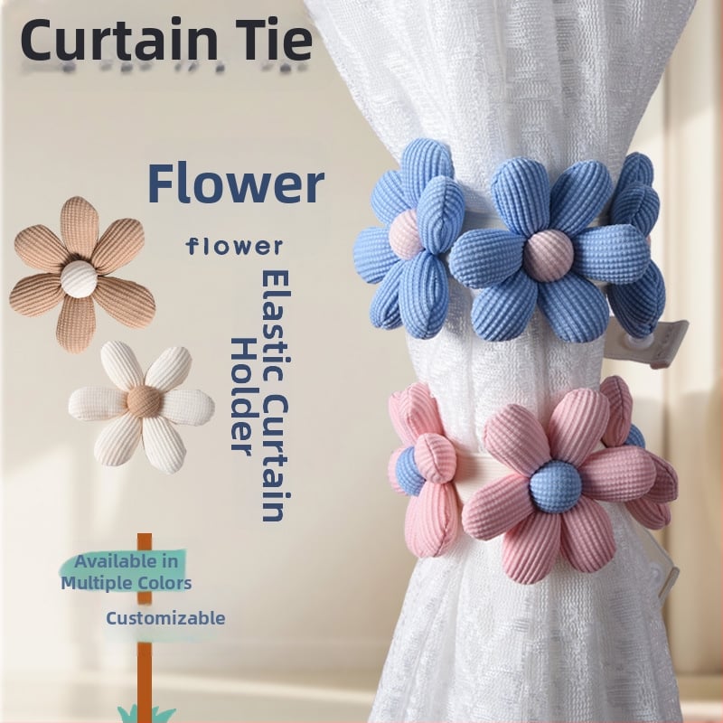 Aizkaru josta ar spriegojumu, korejiešu stila ziedu dizains, no auduma, pielāgojama, mūsdienīgs minimālisms