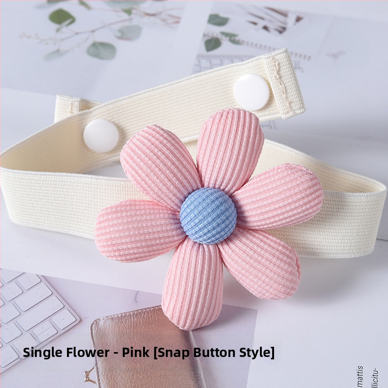 Aizkaru josta ar spriegojumu, korejiešu stila ziedu dizains, no auduma, pielāgojama, mūsdienīgs minimālisms