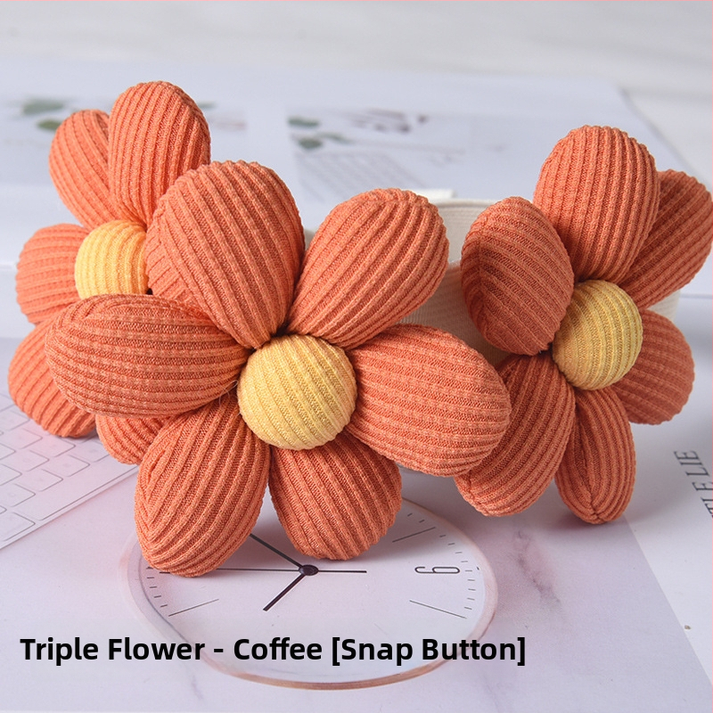 Aizkaru josta ar spriegojumu, korejiešu stila ziedu dizains, no auduma, pielāgojama, mūsdienīgs minimālisms