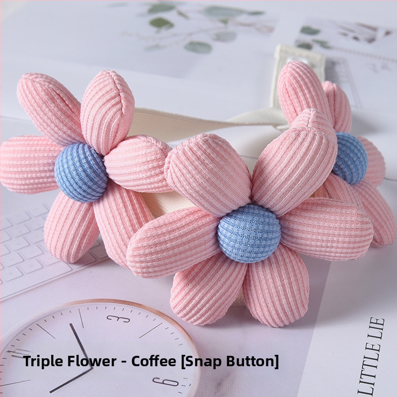 Aizkaru josta ar spriegojumu, korejiešu stila ziedu dizains, no auduma, pielāgojama, mūsdienīgs minimālisms